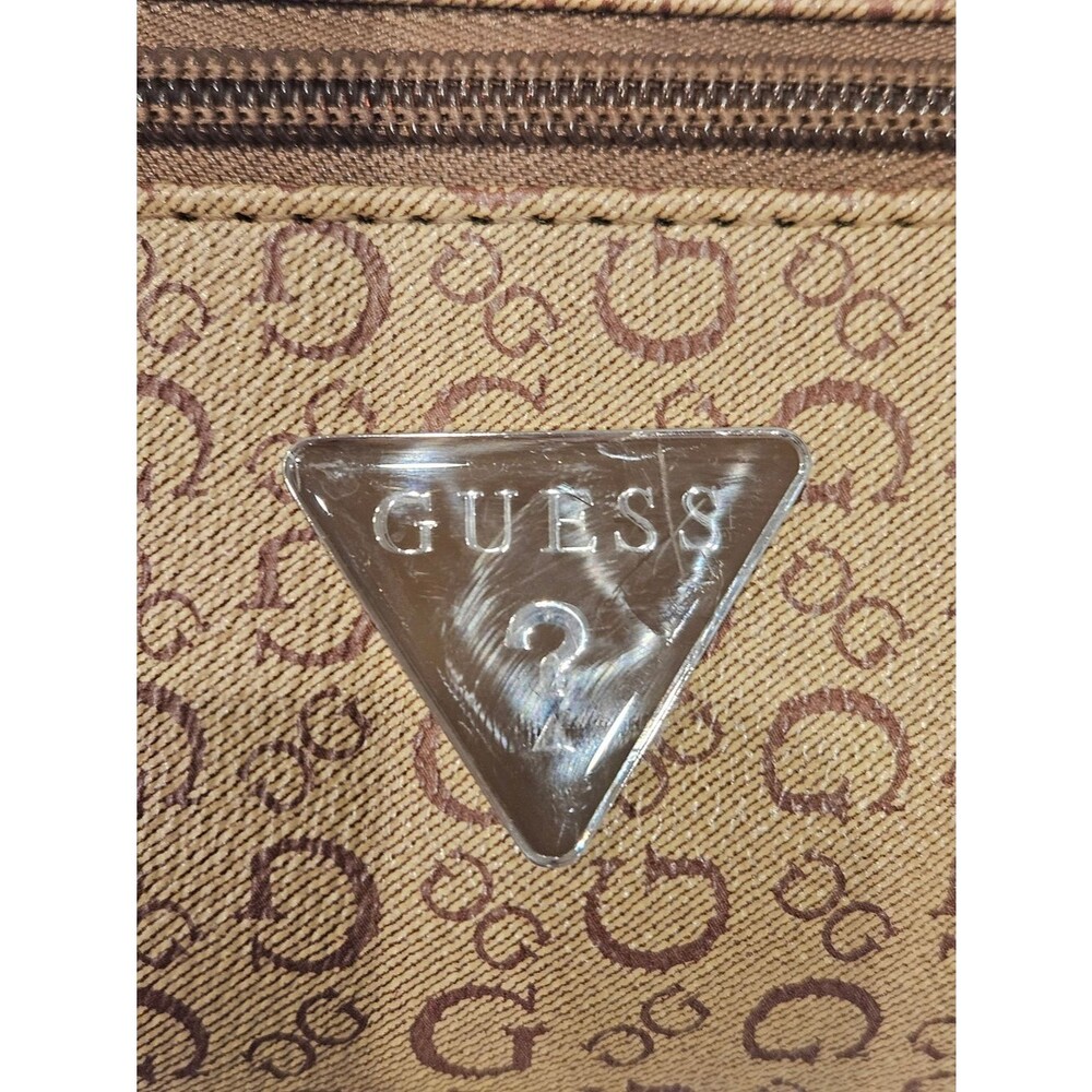 GUESS Monogram Travel Toiletry Case Cosmetic Bag With Zipper Top Front Unisex - Picture 3 of 10